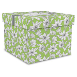 Wild Daisies Gift Box with Lid - Canvas Wrapped - X-Large (Personalized)
