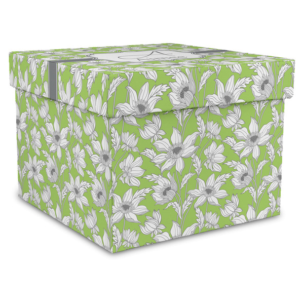 Custom Wild Daisies Gift Box with Lid - Canvas Wrapped - X-Large (Personalized)