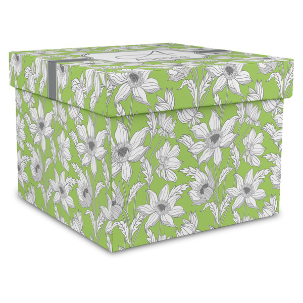 Custom Wild Daisies Gift Box with Lid - Canvas Wrapped - XX-Large (Personalized)