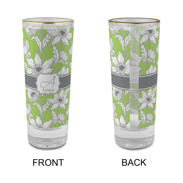 Wild Daisies Glass Shot Glass - 2 oz - Single - APPROVAL