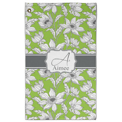 Wild Daisies Golf Towel - Poly-Cotton Blend w/ Name and Initial