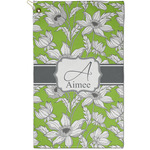Wild Daisies Golf Towel - Poly-Cotton Blend - Small w/ Name and Initial