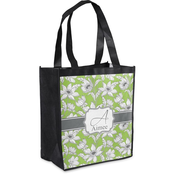 Custom Wild Daisies Grocery Bag (Personalized)