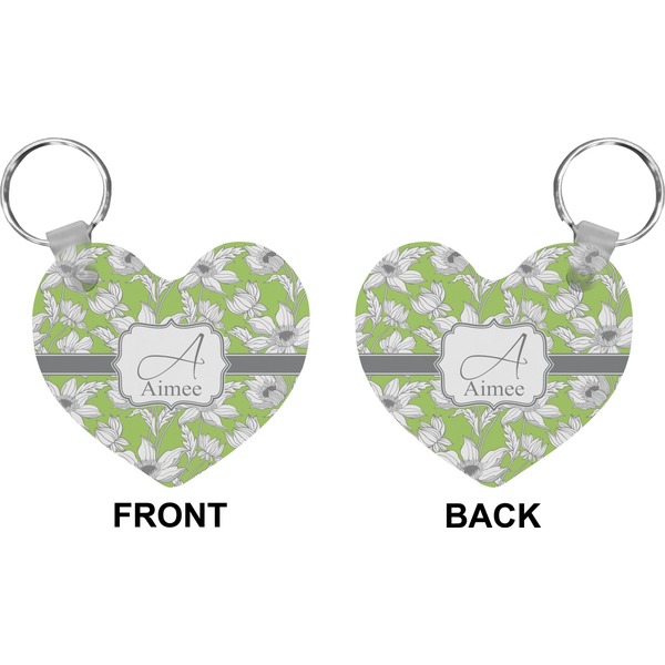 Wild Daisies Heart Keychain (Front + Back)