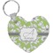 Wild Daisies Heart Plastic Keychain w/ Name and Initial