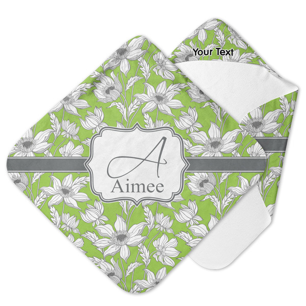 Custom Wild Daisies Hooded Baby Towel (Personalized)