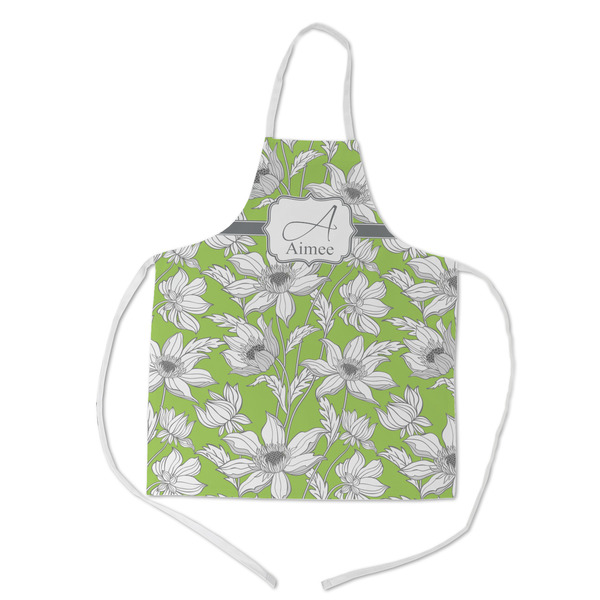 Custom Wild Daisies Kid's Apron w/ Name and Initial