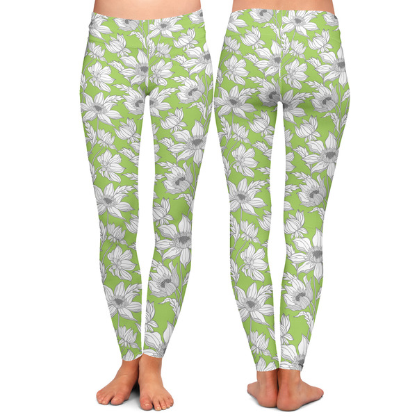 Wild Daisies Ladies Leggings - Front and Back