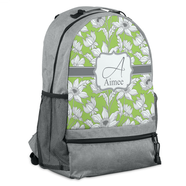Custom Wild Daisies Backpack - Grey (Personalized)