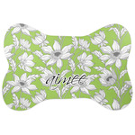 Wild Daisies Bone Shaped Dog Food Mat (Personalized)