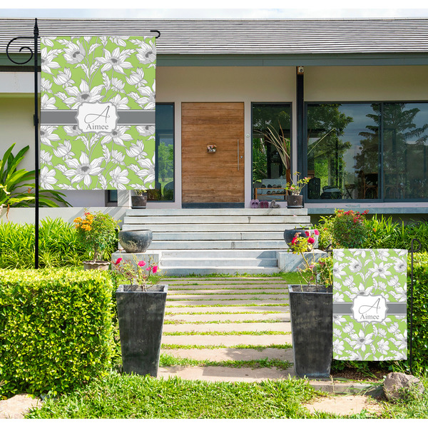 Custom Wild Daisies Large Garden Flag - Single Sided (Personalized)