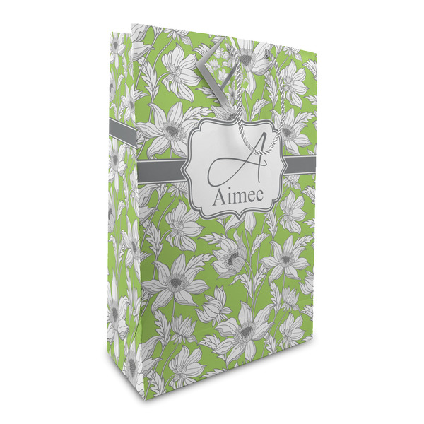 Custom Wild Daisies Large Gift Bag (Personalized)
