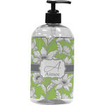 Wild Daisies Plastic Soap / Lotion Dispenser (16 oz - Large - Black) (Personalized)