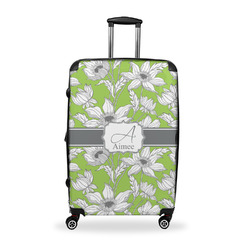Wild Daisies Suitcase - 28" Large - Checked w/ Name and Initial