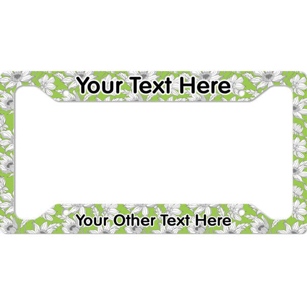 Custom Wild Daisies License Plate Frame - Style A (Personalized)