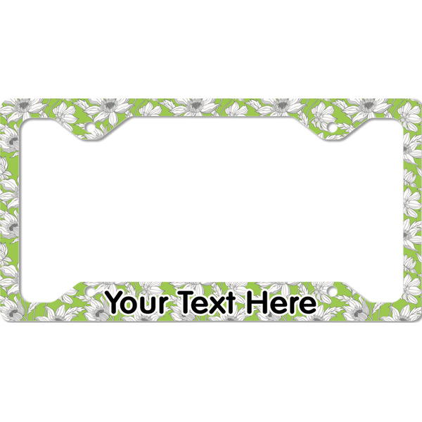 Custom Wild Daisies License Plate Frame - Style C (Personalized)