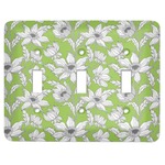 Wild Daisies Light Switch Cover (3 Toggle Plate)
