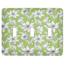 Wild Daisies Light Switch Cover (3 Toggle Plate)