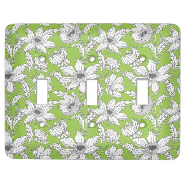 Custom Wild Daisies Light Switch Cover (3 Toggle Plate)