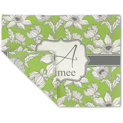 Wild Daisies Double-Sided Linen Placemat - Single w/ Name and Initial
