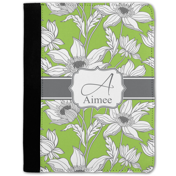 Custom Wild Daisies Notebook Padfolio - Medium w/ Name and Initial