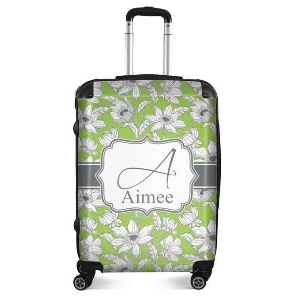 Custom Wild Daisies Suitcase - 24" Medium - Checked (Personalized)