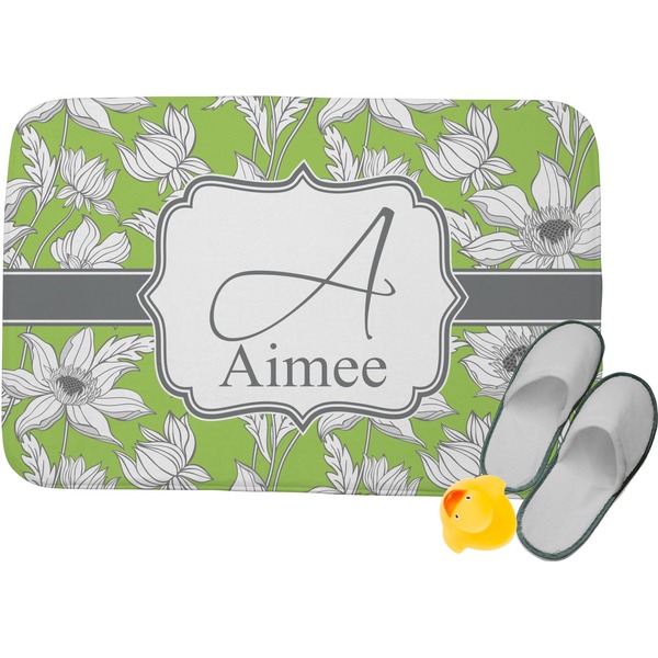 Custom Wild Daisies Memory Foam Bath Mat - 34"x21" (Personalized)