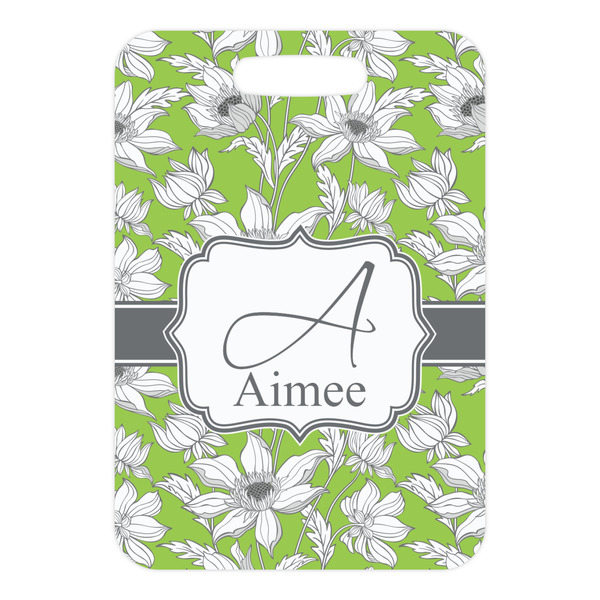 Wild Daisies Metal Luggage Tag - Front Without Strap