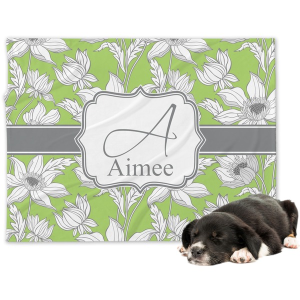 Custom Wild Daisies Dog Blanket - Regular (Personalized)