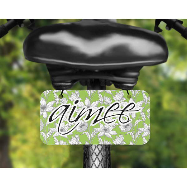 Wild Daisies Mini License Plate on Bicycle - LIFESTYLE Two holes