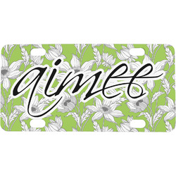 Wild Daisies Mini / Bicycle License Plate (4 Holes) (Personalized)
