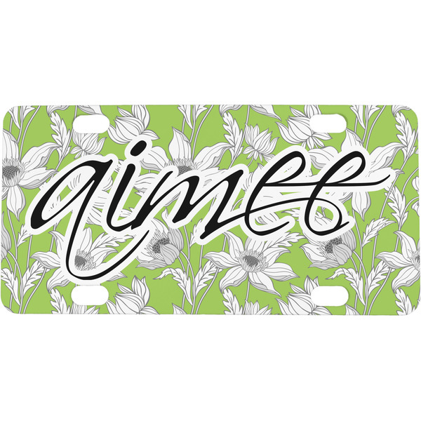 Custom Wild Daisies Mini / Bicycle License Plate (4 Holes) (Personalized)