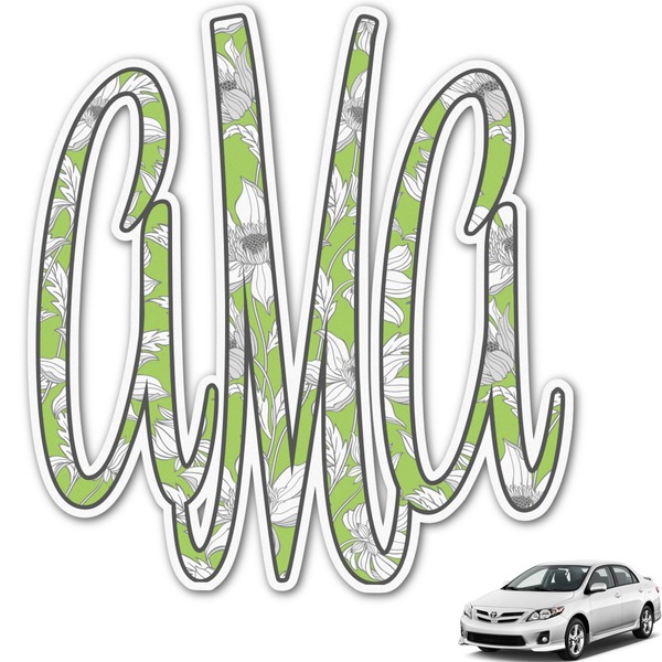 Custom Wild Daisies Monogram Car Decal (Personalized)