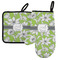 Wild Daisies Left Oven Mitt & Pot Holder Set w/ Name and Initial
