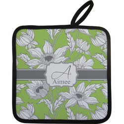 Wild Daisies Pot Holder w/ Name and Initial