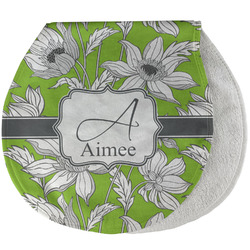Wild Daisies Burp Pad - Velour w/ Name and Initial