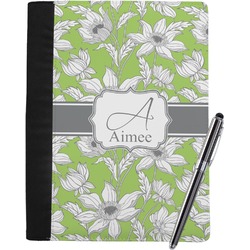 Wild Daisies Notebook Padfolio - Large w/ Name and Initial