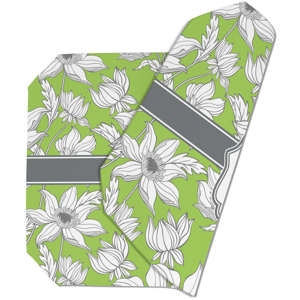 Custom Wild Daisies Dining Table Mat - Octagon (Double-Sided) w/ Name and Initial