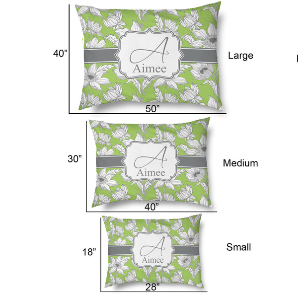 Wild Daisies Outdoor Dog Beds - SIZE CHART