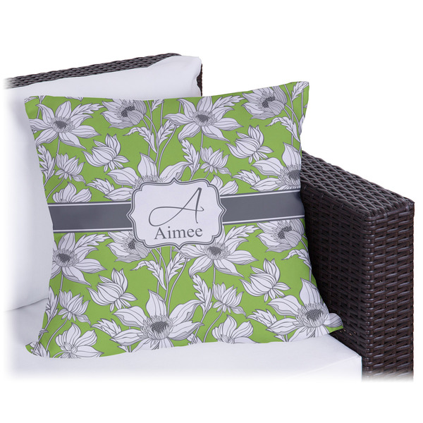 Custom Wild Daisies Outdoor Pillow (Personalized)
