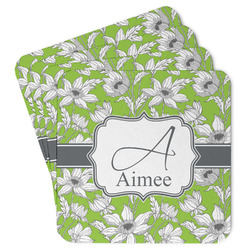 Wild Daisies Paper Coasters w/ Name and Initial
