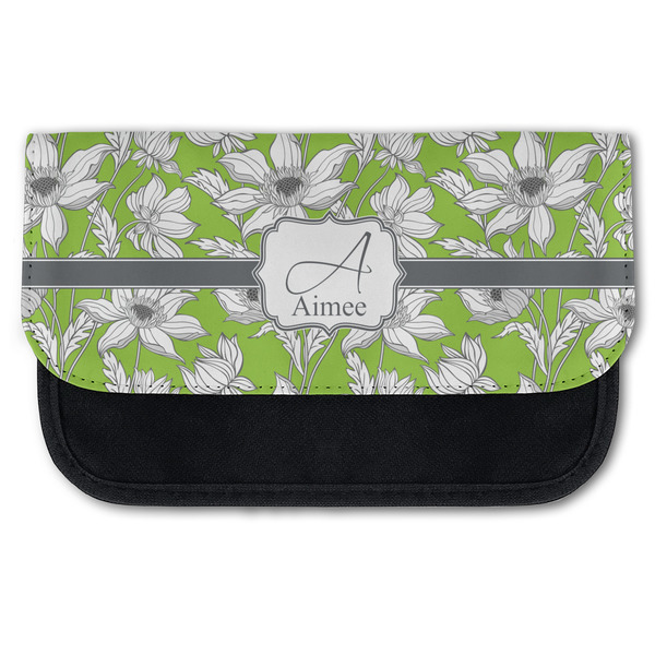 Custom Wild Daisies Canvas Pencil Case w/ Name and Initial