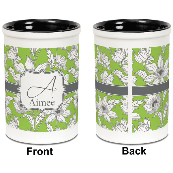 Wild Daisies Pencil Holder - Black - approval