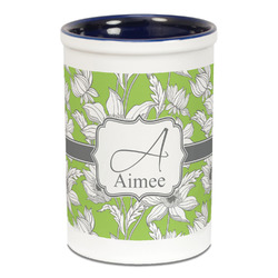 Wild Daisies Ceramic Pencil Holders - Blue