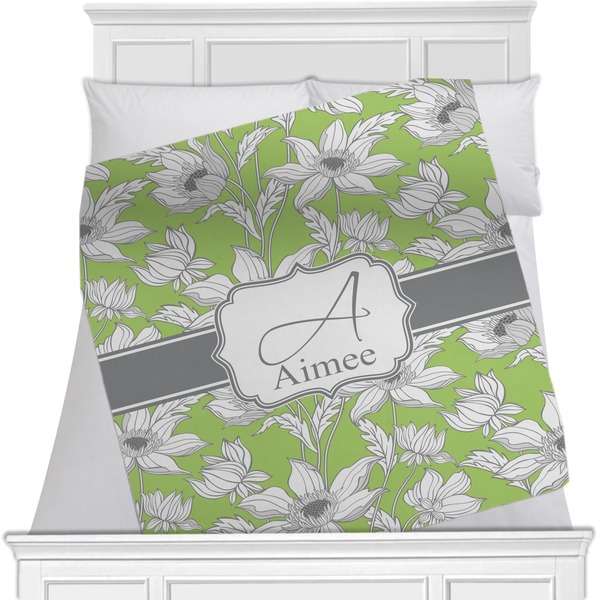 Custom Wild Daisies Minky Blanket - Twin / Full - 80"x60" - Double Sided (Personalized)