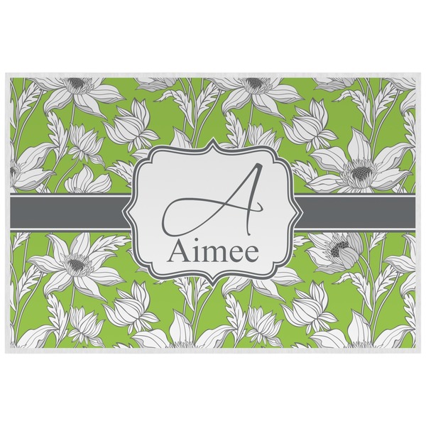 Custom Wild Daisies Laminated Placemat w/ Name and Initial