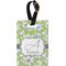 Wild Daisies Plastic Luggage Tag - Rectangular w/ Name and Initial