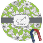 Wild Daisies Round Fridge Magnet (Personalized)