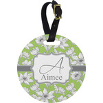 Wild Daisies Plastic Luggage Tag - Round (Personalized)