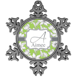Wild Daisies Vintage Snowflake Ornament (Personalized)
